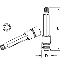 KS TOOLS 515.1281 Douille tournevis RIBE extra-longues