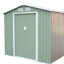 Abri de Jardin en Métal Gardiun Sunderland 4,07 m² Extérieur 213x191x195 cm Acier Galvanisé Vert Clair