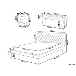 Avis Beliani Ensemble de chambre en cuir PU beige avec lit 180 x 200 cm ESSONNE