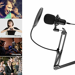 Avis Justgreenbox Ensemble de microphone à condensateur USB avec pince de montage de bureau Support de bras en ciseaux Manchon de filtre anti-pop Câble de montage antichoc - 1005001626156364