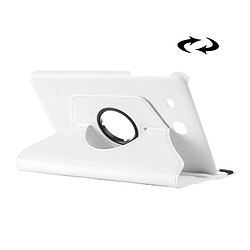 Wewoo Housse tablette Etui en cuir à rotation 360 degrés Litchi Texture avec support multifonction pour Galaxy Tab E 9.6 blanc