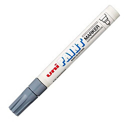 Uni Ball Marqueur permanent Uni-Ball Paint Marker PX-20 Gris 12 Unités