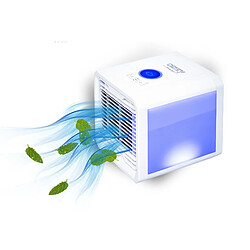 Mini USB Climatiseur, Purificateur, Humidificateur, Eclairage LED, 3 vitesses, 5 , Blanc, Camry, CR 7321