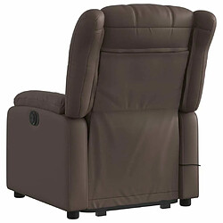 Acheter Maison Chic Fauteuil Relax pour salon, Fauteuil inclinable de massage électrique marron similicuir -GKD77737