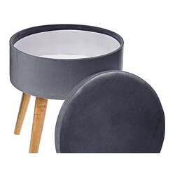 Atmosphera, Createur D'Interieur Tabouret bas coffre Tess - Gris foncé - Atmosphera