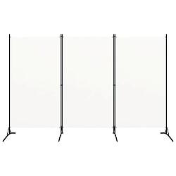 vidaXL Cloison de séparation 3 panneaux Blanc 260x180 cm Tissu