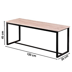 Avis Banc en bois avec struture en métal noir - L120xH45xP35 cm - DOCK+Urban Living