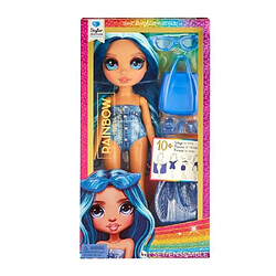 Rainbow High Swim & Style - Poupée mannequin ariculée 27 cm - Skyler (Bleue) - Maillot de bain + Paréo - a partir de 4 ans pas cher