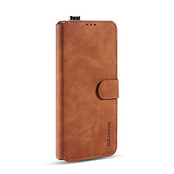 Etui en PU style rétro avec support marron pour votre Xiaomi Redmi K30 Pro