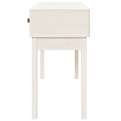 Acheter vidaXL Table console Blanc 114x40x75 cm Bois massif de pin