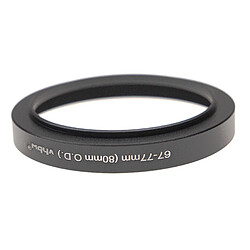 vhbw Bague d'adaptation de filtre Step-Up de 67 mm vers 77 mm compatible avec boîte mate (matte box) 80 mm O.D. - Adaptateur, aluminium, noir-mat