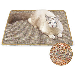 Tapis de griffoir pour chat, tapis de grattage pour chat en sisal naturel de 23,6 x 15,7 pouces, tapis de griffoir de sol horizontal pour chat, tapis et canapés protégés