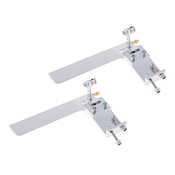 2pcs alliage d'aluminium 95mm rc bateau gouvernail captation de l'eau absorbant la direction