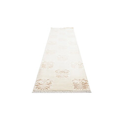 Avis Vidal Tapis de couloir en laine 399x99 beige Darya