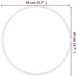 vidaXL Miroir mural Argenté Ø 40 cm Rond pas cher