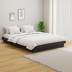 vidaXL Cadre de lit sans matelas gris bois massif 