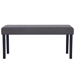 Avis Helloshop26 Banquette pouf tabouret meuble banc 106 cm gris synthétique 3002207