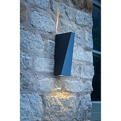 Luminaire Center Applique de jardin Paco Verre,Gris mat 2 ampoules 21cm pas cher