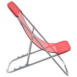 Acheter vidaXL Chaises plage pliantes lot de 2 textilène acier enduit poudre