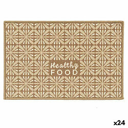 Kinvara Tapis Healthy Food 40 x 1 x 60 cm Beige Polyamide Latex (24 Unités)