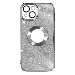 Avizar Coque pour iPhone 13 Paillette Amovible Silicone Gel Série Protecam Spark Argent