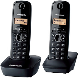 Téléphone sans fil duo dect noir - kx-tg1612frh - PANASONIC