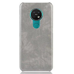 Wewoo Coque Rigide Pour Nokia 7.2 / 6.2 antichoc Litchi PC + Etui en PU Gris