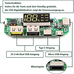 Acheter SANAG Lot De 4 Cartes D'Alimentation 18650 - Double Usb - 5 V - 2,4 A - Module Mobile 18650 - Avec Surcharge, Surcharge, Court-Circuit, Carte Usb Diy