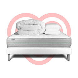 VITALIT Pack prêt à dormir VITALMEMO 200 x 200 cm sommier Kit blanc