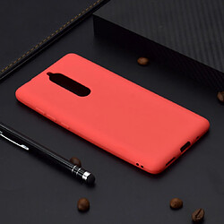 Wewoo Coque Souple Pour Nokia 5.1 Candy Color TPU Case Rouge