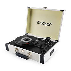 Tourne-disques - BT/USB/SD/FONCTION ENREGISTREMENT - Crème - MADISON RETROCASE-CR