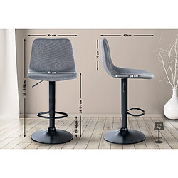 Non Tabouret de bar Divo tissu noir