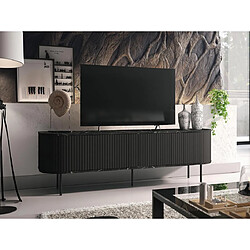 Bestmobilier Thio - meuble TV - noir - 180 cm