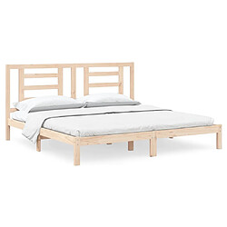 Maison Chic Lit adulte - Lit simple Cadre de lit,Structure du lit Contemporain Bois de pin massif 200x200 cm -MN18260