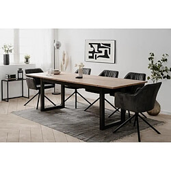 Acheter Table extensible Denver 80C - 200-240 x 75 x 90 cm - Chene artisan / anthracite - 1 exension de 40 cm inclue - 12 personnes