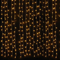 3m x 3m 300LED Rideau Lumière Guirlande Lumineuse Fée Décoration pour Jardin Soirée Mariage Noël - Blanc Chaud