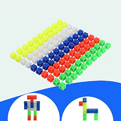 100 pièces Cubes de lien mathématiques blocs de verrouillage pour enfants Kit de Construction et de Construction outils d'apprentissage des