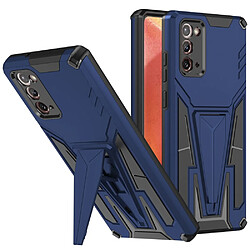 Coque en TPU antichoc avec béquille bleu foncé pour votre Samsung Galaxy Note 20