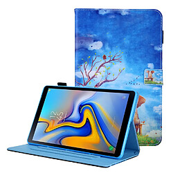 Etui en PU texture croisée avec support et porte-carte Éléphant et lapin pour votre Samsung Galaxy Tab A8 10.5 2021 SM-X200/X205