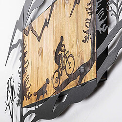 Acheter Hanah Home Décoration murale en bois et métal Walnut Cycliste.