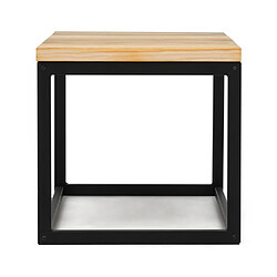 Ds Meubles Table basse Preston Noir 80x40x38cm pas cher