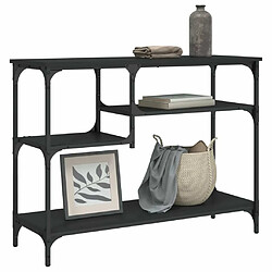 Maison Chic Table console | Meuble d'entrée | Table d'appoint avec étagères noir 100x35x75 cm -GKD29213