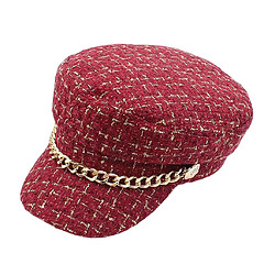 Casquette Gavroche à Carreaux Classique Rétro Tweed Pour Femme