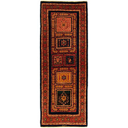 Vidal Tapis de couloir en laine 217x82 brun Kashkuli