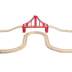 Avis trains en bois piste train jouet compatible chemin de fer cadeau 25pcs pont piste