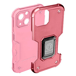 Avizar Coque iPhone 14 Antichoc Hybride avec Anneau Support Magnétique Rose