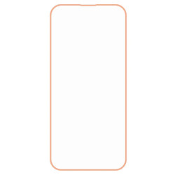 Protecteur écran en verre trempé fluorescent de nuit, entièrement collé, anti-rayures, transparent pour votre iPhone 14 Pro - rose