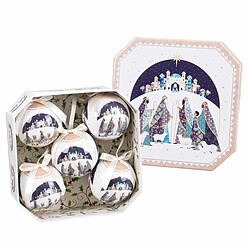 BigBuy Christmas Boules de Noël Multicouleur Polyfoam Rois Mages 7,5 x 7,5 x 7,5 cm (5 Unités)