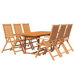 Avis Salle à manger de jardin 7 pcs,Table et chaise à dîner Bois d'acacia massif -MN60014