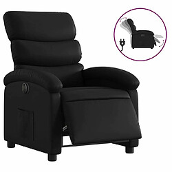 Maison Chic Fauteuil Relax pour salon, Fauteuil inclinable électrique Noir Similicuir -GKD77445